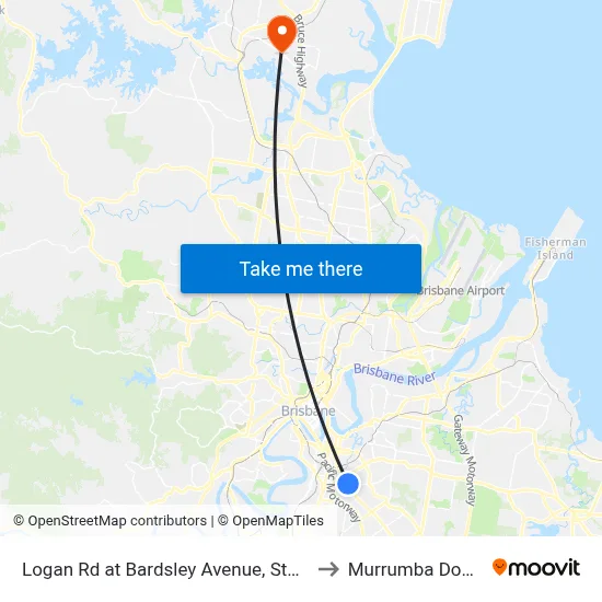 Logan Rd at Bardsley Avenue, Stop 20 to Murrumba Downs map