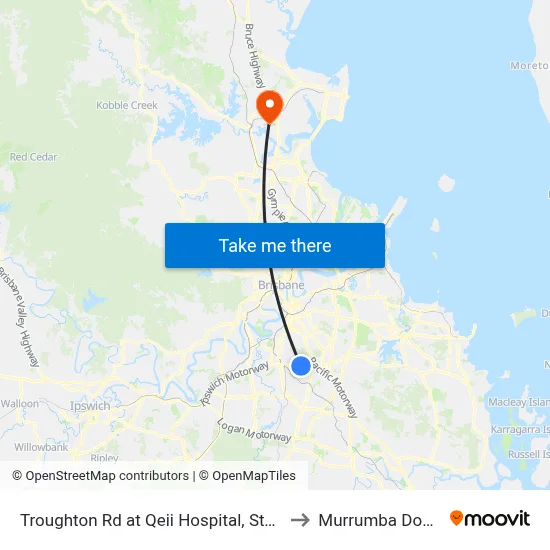 Troughton Rd at Qeii Hospital, Stop 37 to Murrumba Downs map