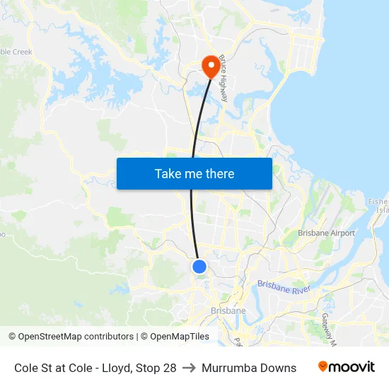 Cole St at Cole - Lloyd, Stop 28 to Murrumba Downs map