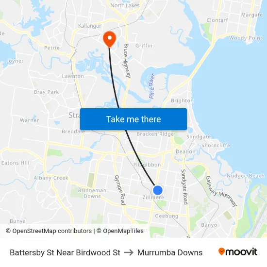 Battersby St Near Birdwood St to Murrumba Downs map