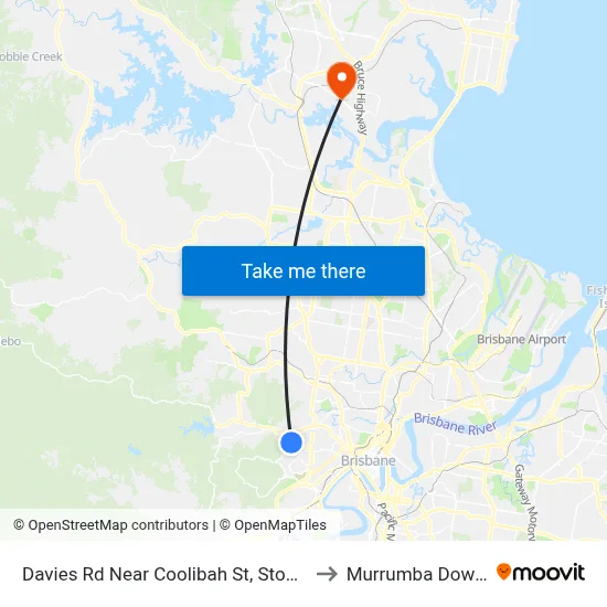 Davies Rd Near Coolibah St, Stop 33 to Murrumba Downs map