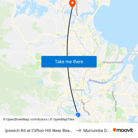Ipswich Rd at Clifton Hill Near Beaudesert Rd to Murrumba Downs map