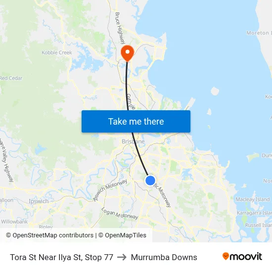 Tora St Near Ilya St, Stop 77 to Murrumba Downs map