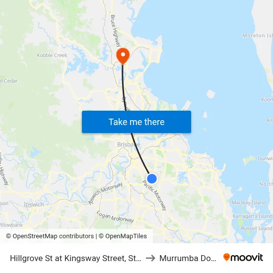 Hillgrove St at Kingsway Street, Stop 41 to Murrumba Downs map
