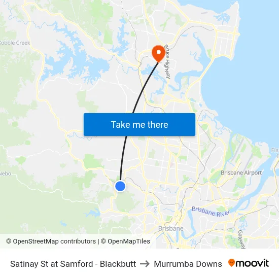 Satinay St at Samford - Blackbutt to Murrumba Downs map