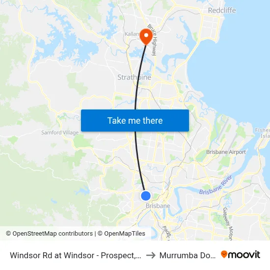 Windsor Rd at Windsor - Prospect, Stop 9 to Murrumba Downs map