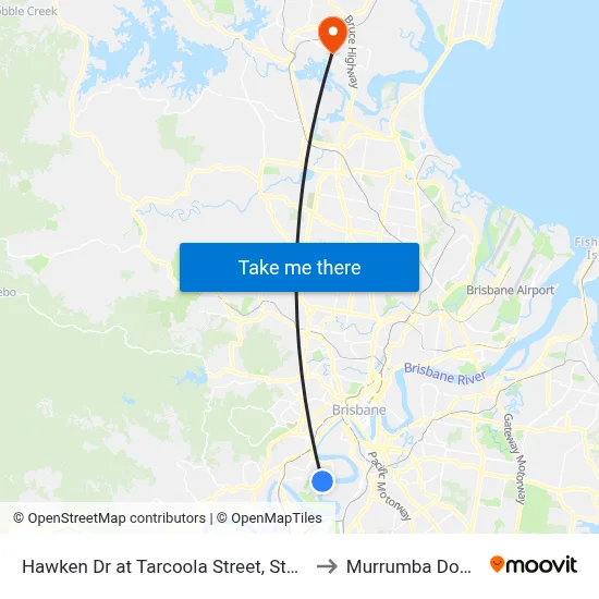 Hawken Dr at Tarcoola Street, Stop 27 to Murrumba Downs map