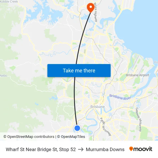 Wharf St Near Bridge St, Stop 52 to Murrumba Downs map
