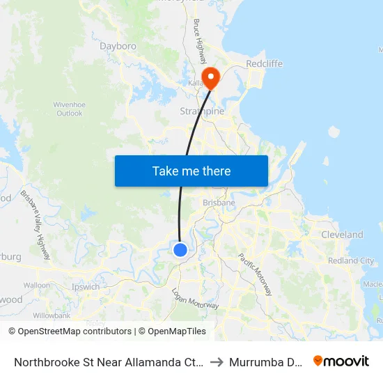 Northbrooke St Near Allamanda Ct, Stop 59 to Murrumba Downs map