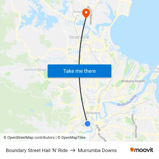 Boundary Street Hail 'N' Ride to Murrumba Downs map