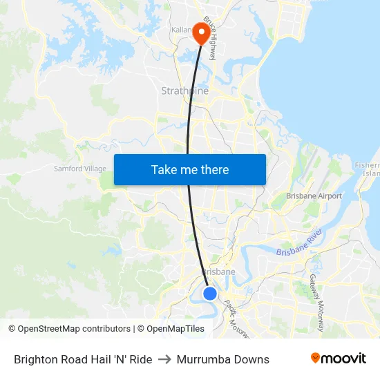 Brighton Road Hail 'N' Ride to Murrumba Downs map