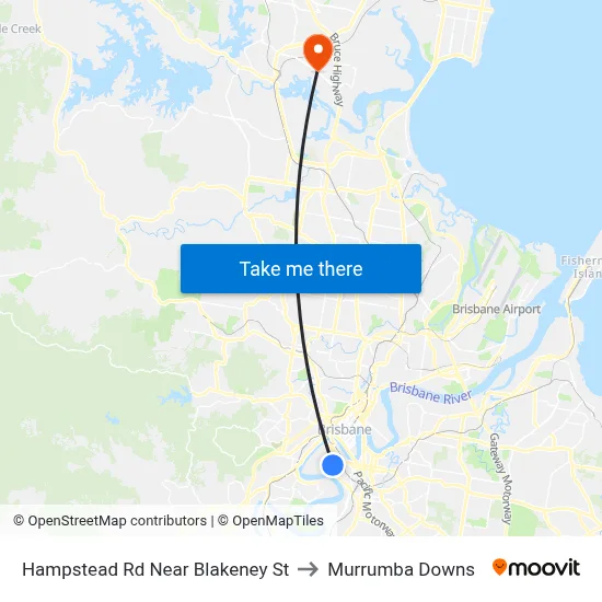 Hampstead Rd Near Blakeney St to Murrumba Downs map