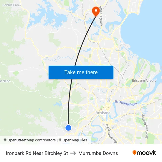 Ironbark Rd Near Birchley St to Murrumba Downs map