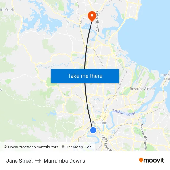 Jane Street to Murrumba Downs map