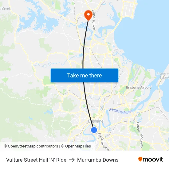 Vulture Street Hail 'N' Ride to Murrumba Downs map