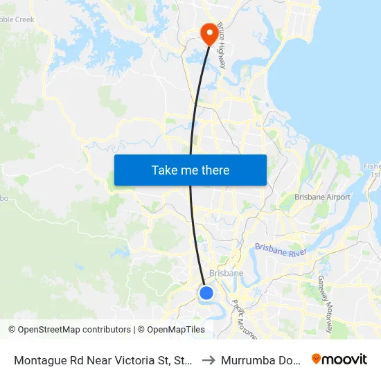 Montague Rd Near Victoria St, Stop 10 to Murrumba Downs map
