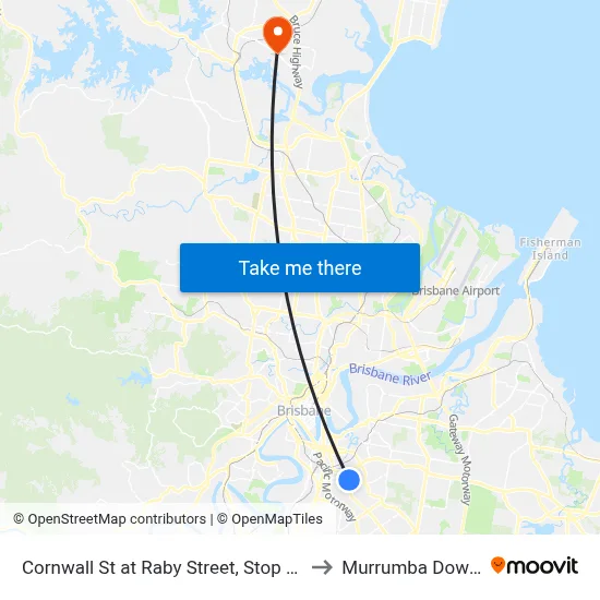 Cornwall St at Raby Street, Stop 19b to Murrumba Downs map