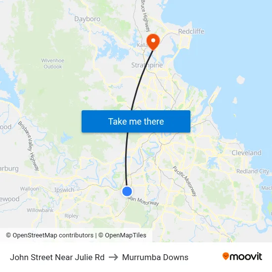 John Street Near Julie Rd to Murrumba Downs map