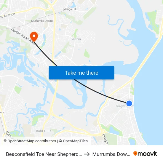 Beaconsfield Tce Near Shepherd St to Murrumba Downs map