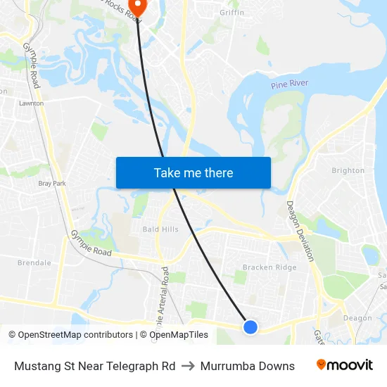 Mustang St Near Telegraph Rd to Murrumba Downs map