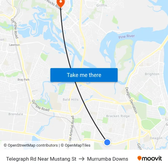 Telegraph Rd Near Mustang St to Murrumba Downs map
