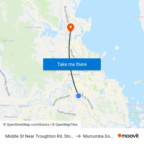 Middle St Near Troughton Rd, Stop 53 to Murrumba Downs map