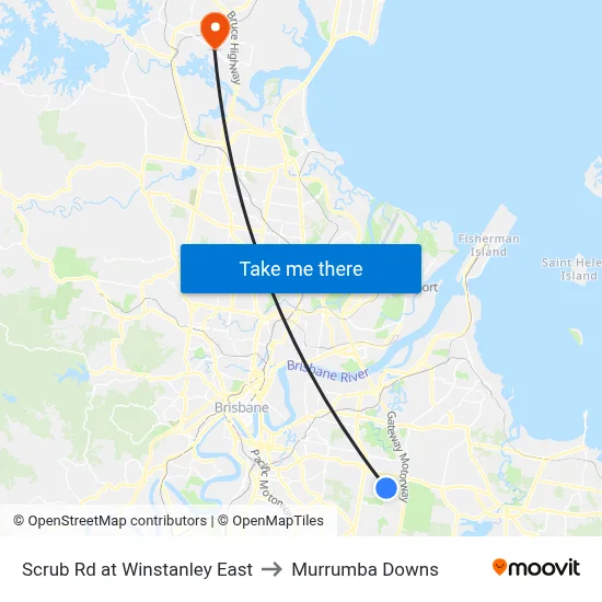 Scrub Rd at Winstanley East to Murrumba Downs map