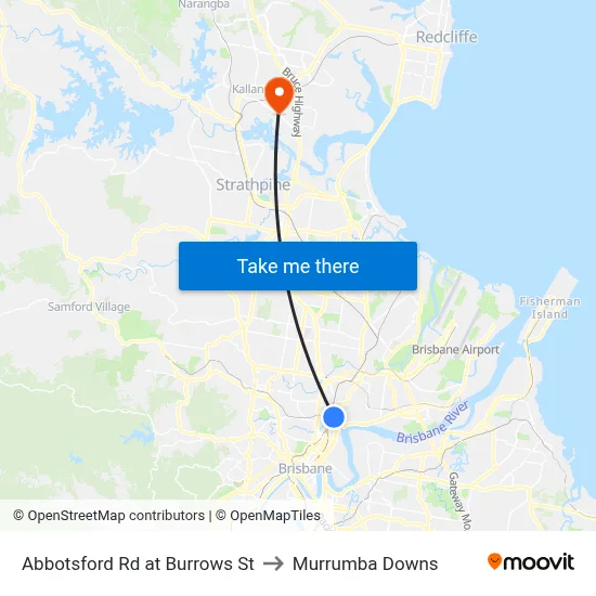 Abbotsford Rd at Burrows St to Murrumba Downs map