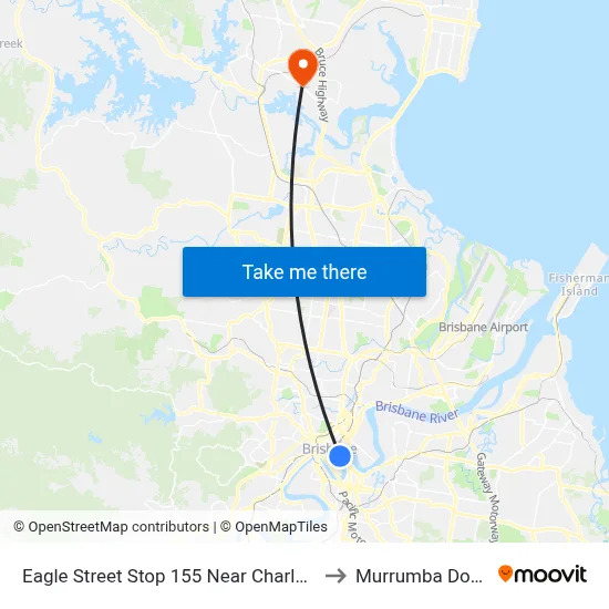 Eagle Street Stop 155 Near Charlotte St to Murrumba Downs map