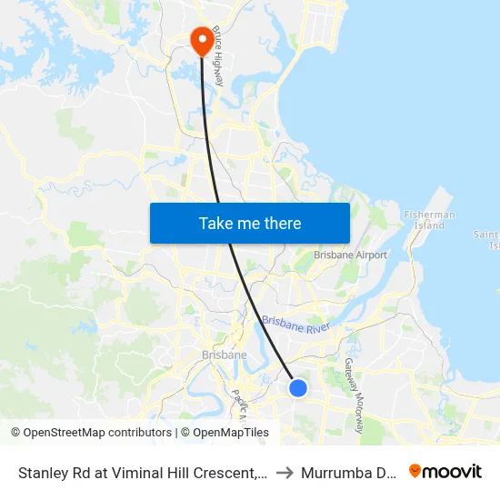 Stanley Rd at Viminal Hill Crescent, Stop 35a to Murrumba Downs map