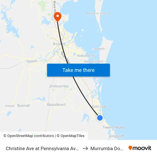 Christine Ave at Pennsylvania Avenue to Murrumba Downs map