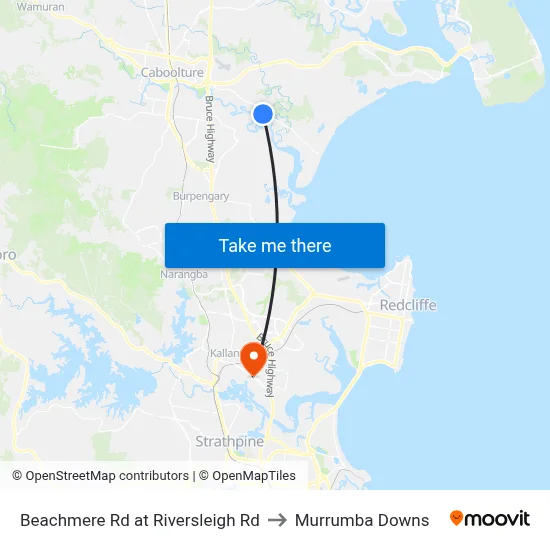 Beachmere Rd at Riversleigh Rd to Murrumba Downs map