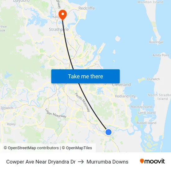 Cowper Ave Near Dryandra Dr to Murrumba Downs map