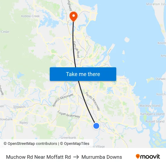 Muchow Rd Near Moffatt Rd to Murrumba Downs map
