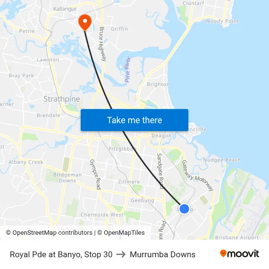 Royal Pde at Banyo, Stop 30 to Murrumba Downs map