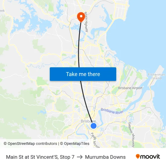 Main St at St Vincent'S, Stop 7 to Murrumba Downs map