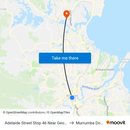 Adelaide Street Stop 46 Near George St to Murrumba Downs map