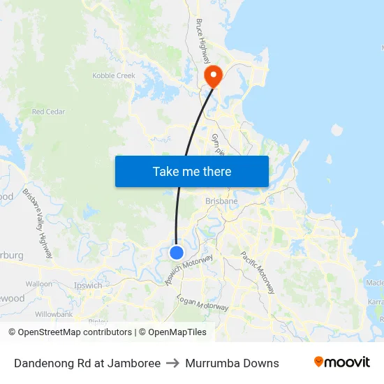 Dandenong Rd at Jamboree to Murrumba Downs map
