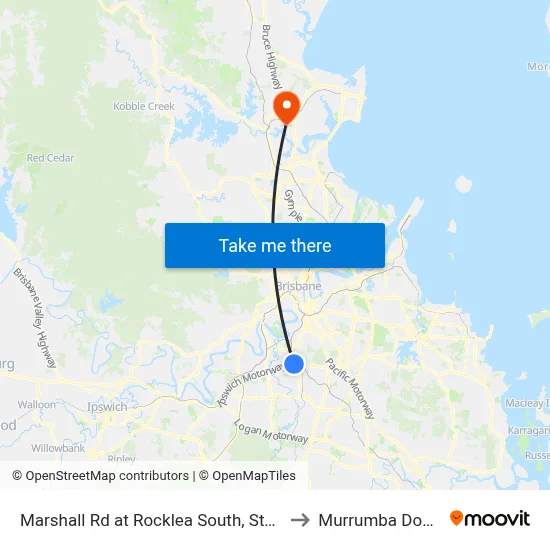 Marshall Rd at Rocklea South, Stop 41 to Murrumba Downs map