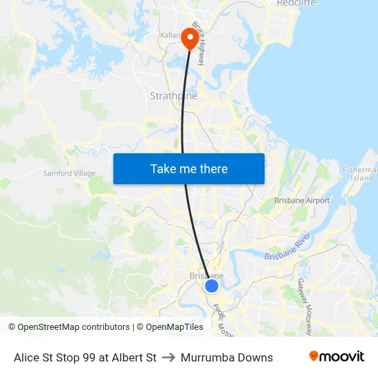 Alice St Stop 99 at Albert St to Murrumba Downs map