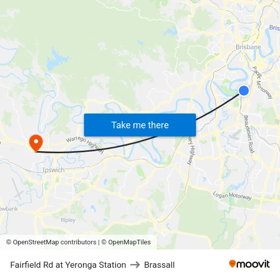 Fairfield Rd at Yeronga Station to Brassall map