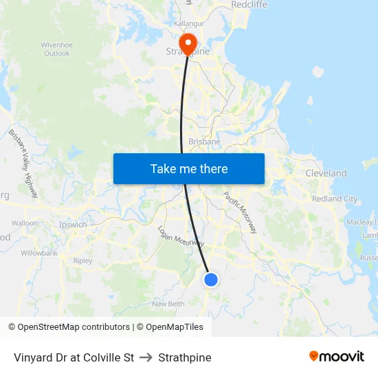 Vinyard Dr at Colville St to Strathpine map