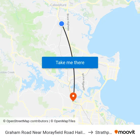 Graham Road Near Morayfield Road Hail 'N' Ride to Strathpine map