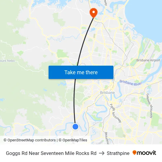 Goggs Rd Near Seventeen Mile Rocks Rd to Strathpine map