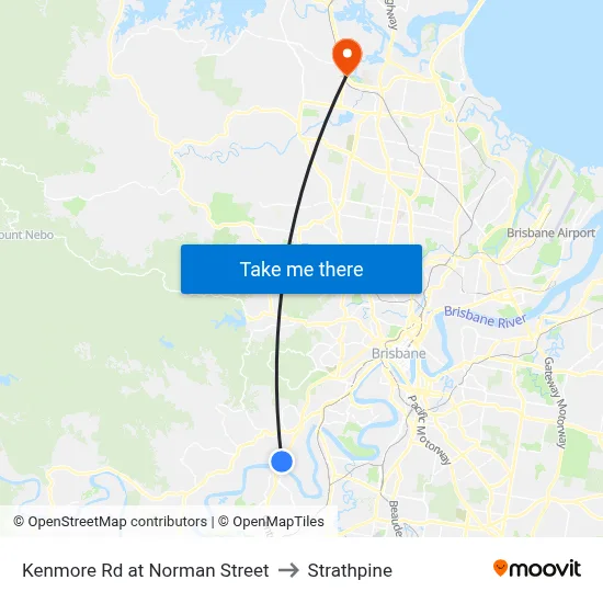 Kenmore Rd at Norman Street to Strathpine map