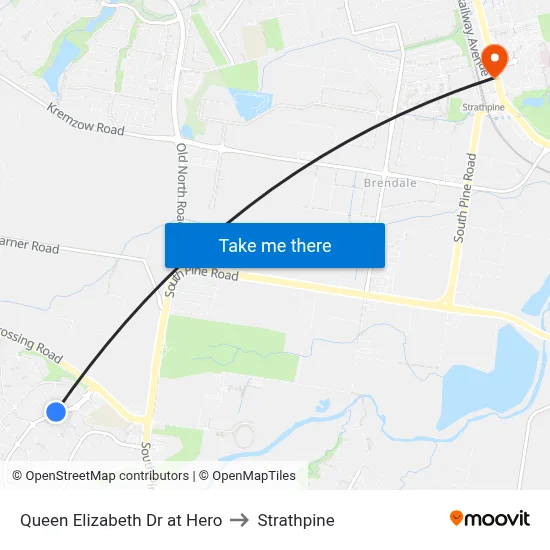 Queen Elizabeth Dr at Hero to Strathpine map