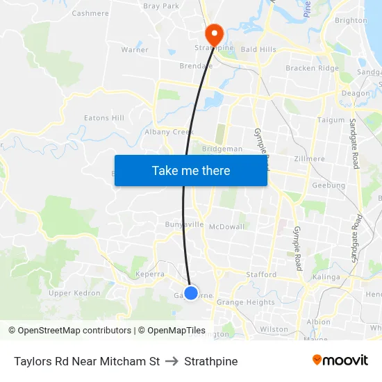 Taylors Rd Near Mitcham St to Strathpine map