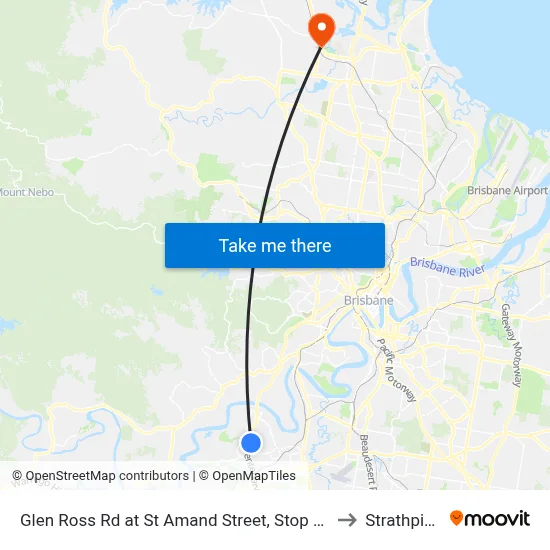 Glen Ross Rd at St Amand Street, Stop 53 to Strathpine map