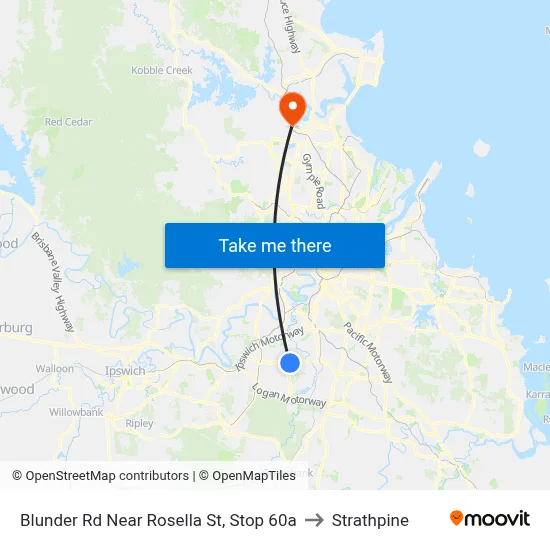 Blunder Rd Near Rosella St, Stop 60a to Strathpine map
