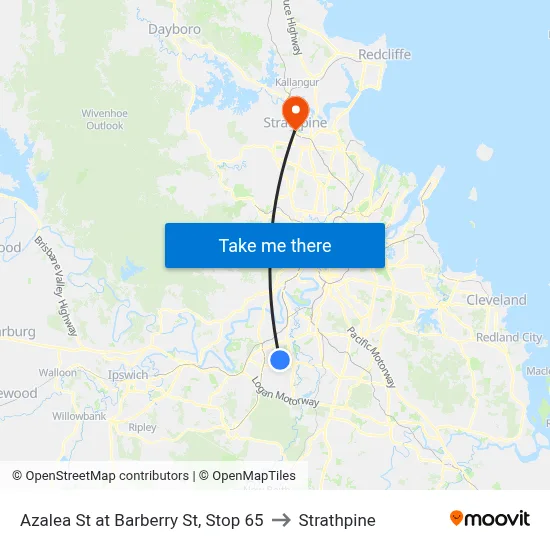 Azalea St at Barberry St, Stop 65 to Strathpine map